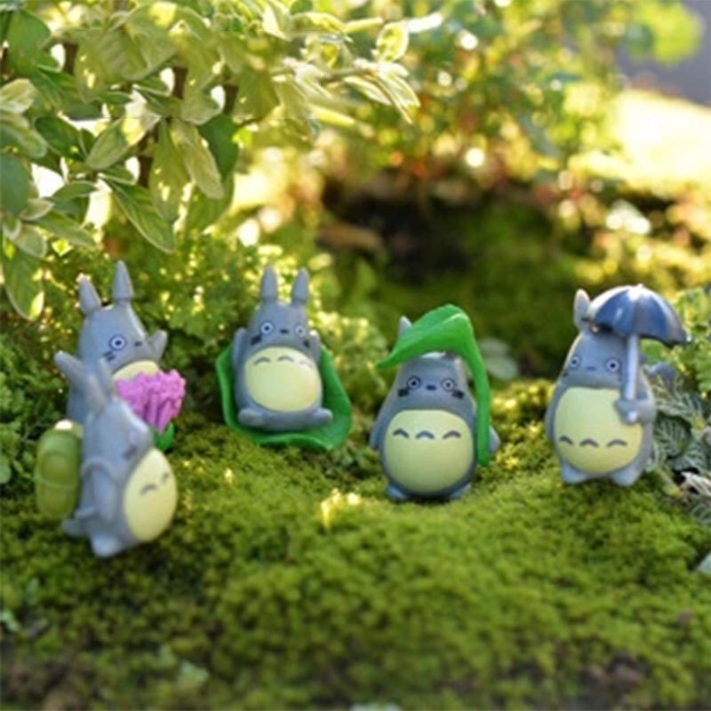 Set 10 mô hình tiểu cảnh TOTORO mini nhiều kiểu dáng đáng yêu trang trí bàn học, phòng ngủ,quà tặng-Ráp
