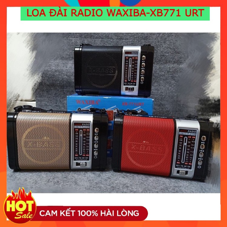 ĐÀI Radio WAXIBA XB-771URT⚡FREE SHIP⚡ Đài FM Có Hỗ Trợ Thẻ Nhớ TF Và USB Có Đèn Pin Thiết Kế Sang Trọng,Âm Thanh Sắc Nét