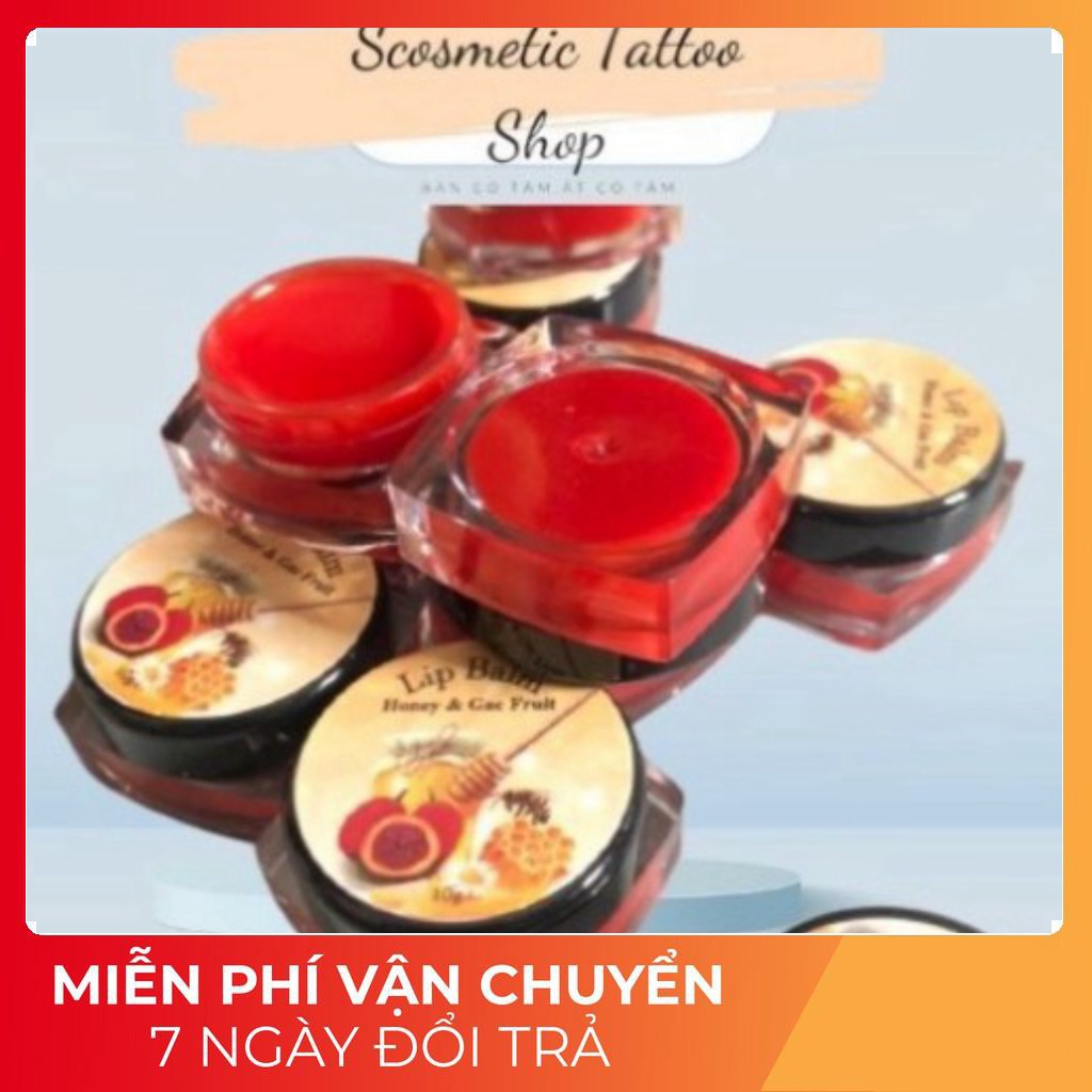 Dưỡng kích màu môi,Son dưỡng  đỏ tươi từ gấc triết xuất từ thiên nhiên sau xăm-5g