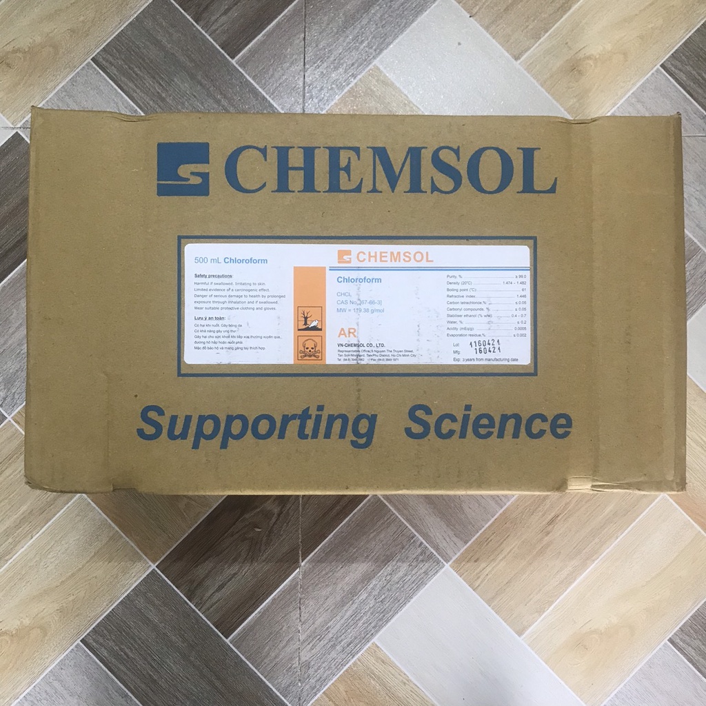 Hóa chất Chloroform CHCL3 CAS No. 67-66-3 Chemsol 500 ml