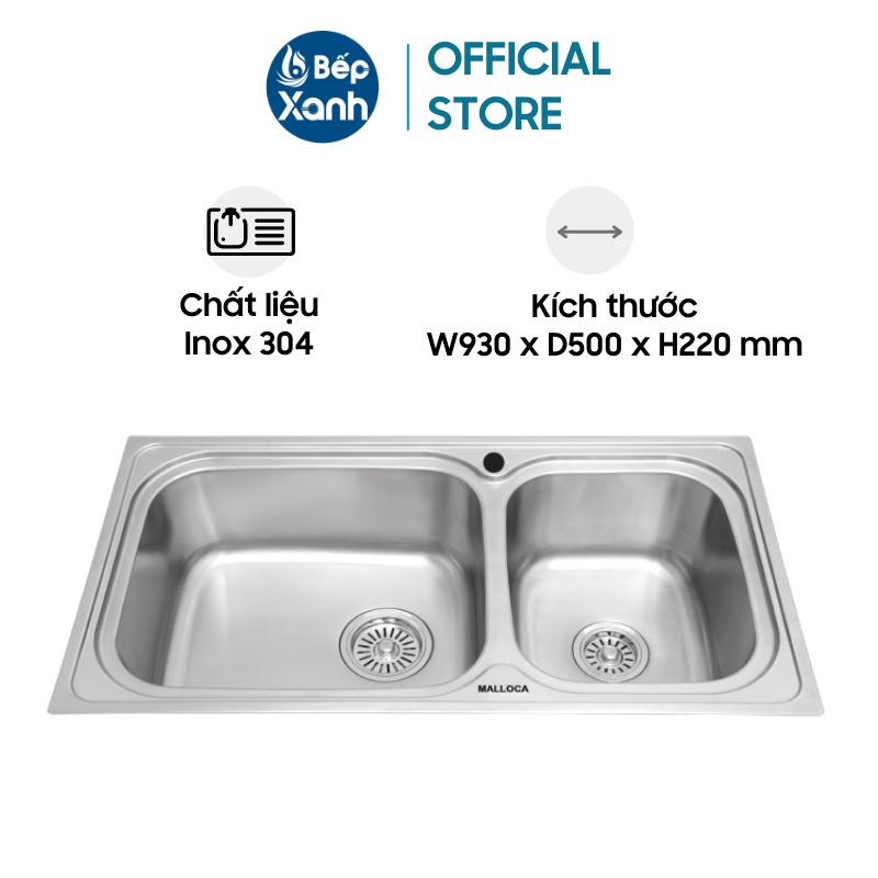 [FREESHIP HCM] Chậu Rửa Chén Malloca MS 2025 - Chất Liệu Inox 304