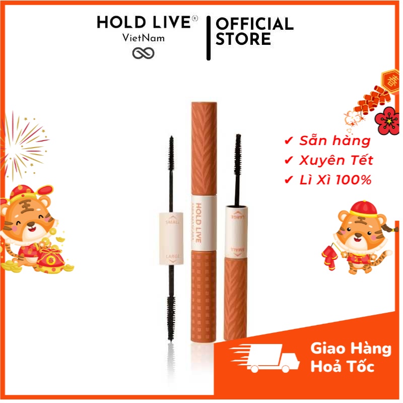 [Có sẵn] Chuốt mi 2 đầu Hold Live Mascara Magic Double Head dài mi cong mi tự nhiên chống lem HL493