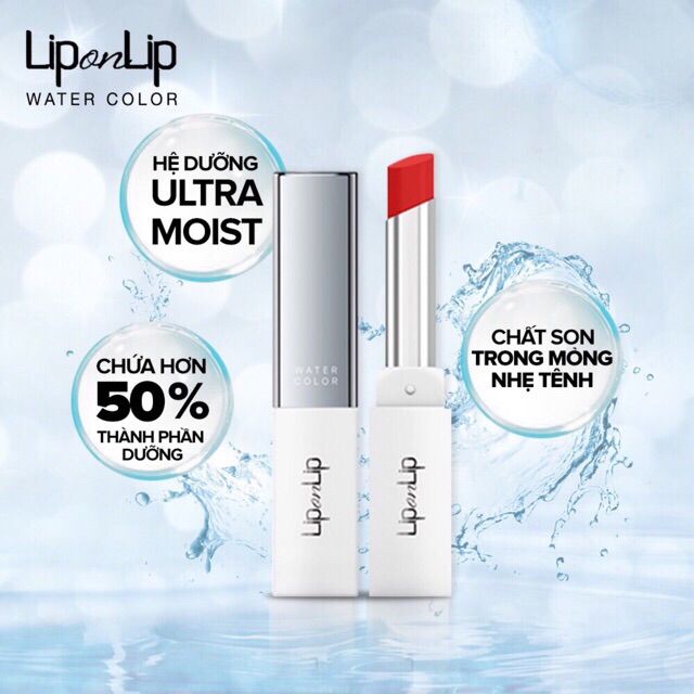 Mẫu thử son Lip On Lip Water Color 0,5g màu cam đào