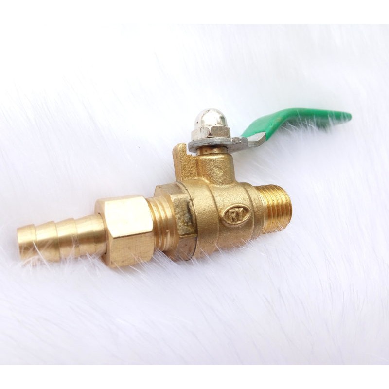 Van gạt hơi khí nén/ van gạt khóa máy hơi, loại cao cấp, ren 1/4 dùng cho máy nén khí phổ thông(tmh2799)