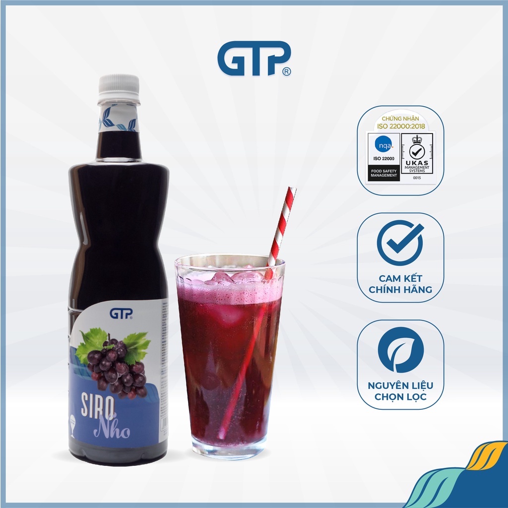 Siro Nho (930ml) GTP - nguyên liệu trà sữa pha chế trà trái cây, sô đa, cocktail