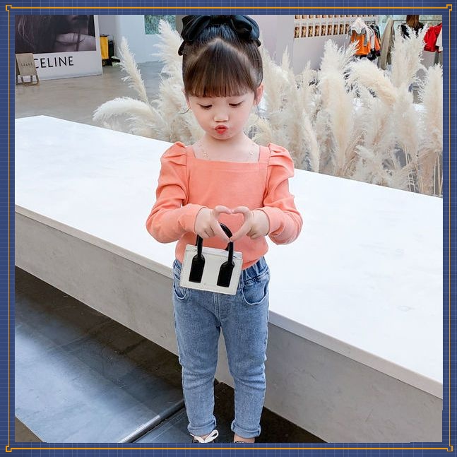 Áo Thun Cotton Tay Dài Phong Cách Hàn Quốc Dành Cho Bé Trai Gái