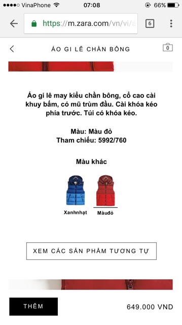 Gile Zara phao trần bông