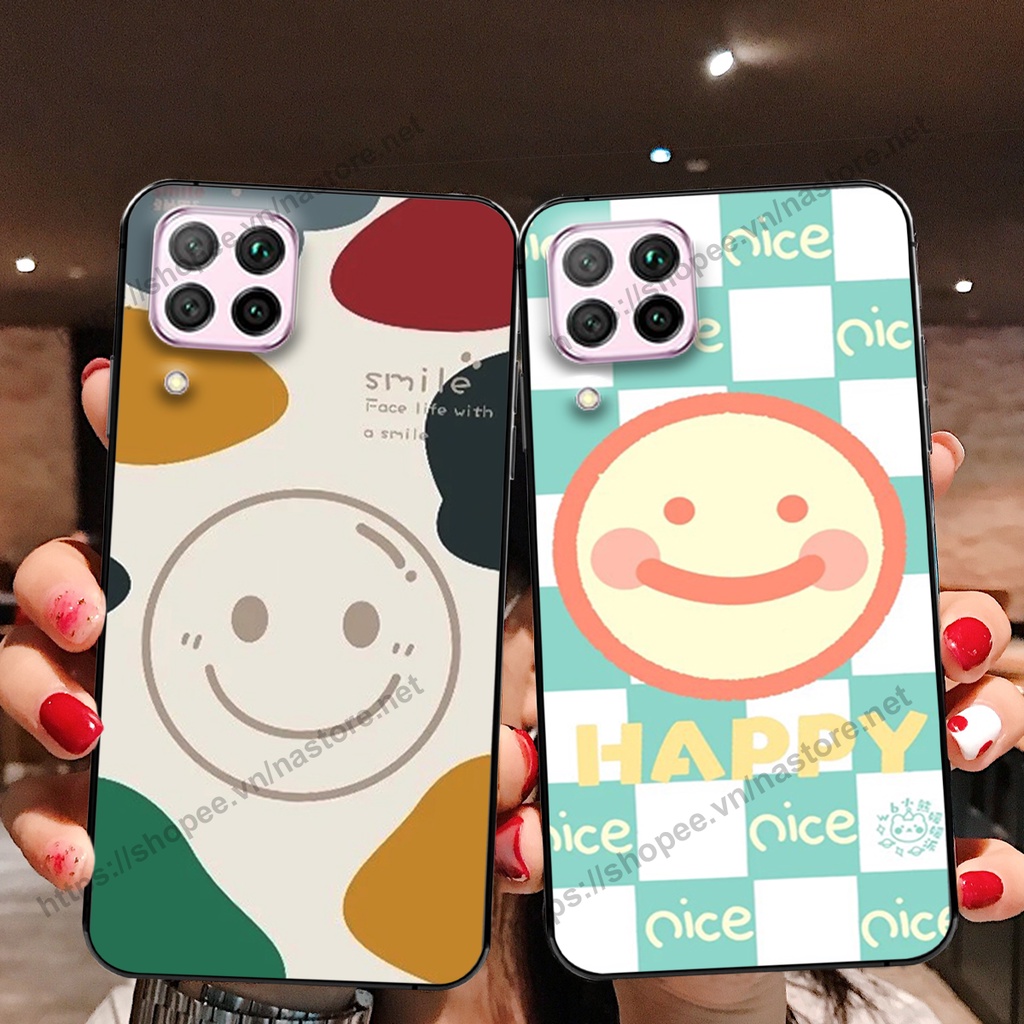 Ốp lưng Huawei Nova 7i mặt cười, họa tiết caro đơn giản đẹp cute