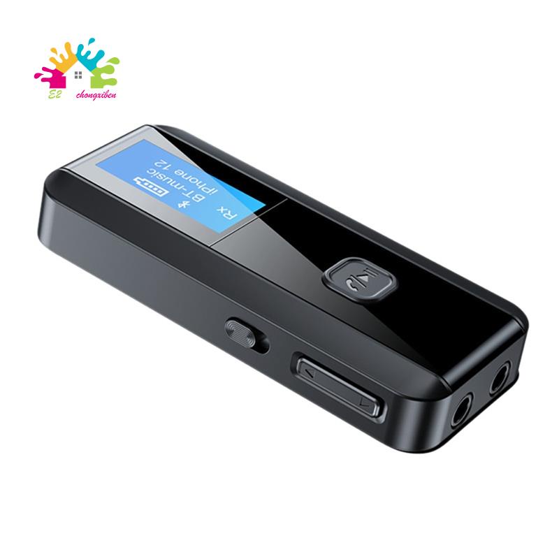 Bộ Thu Phát Bluetooth 5.0 2 Trong 1 USB Có Màn Hình LCD Cho TV Xe Hơi PC
