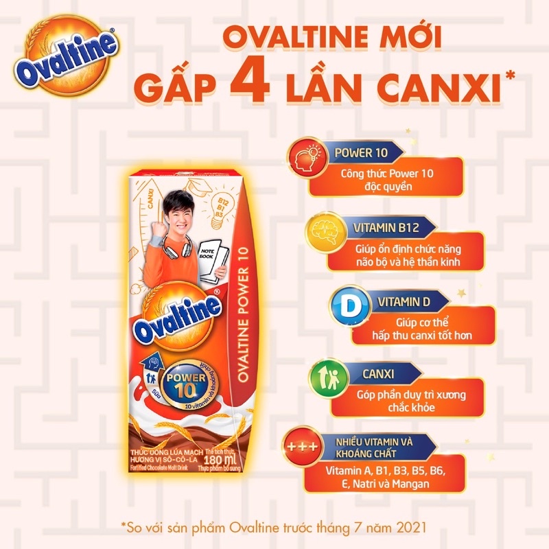 1 Thùng 48 hộp Ovaltine thức uống lúa mạch