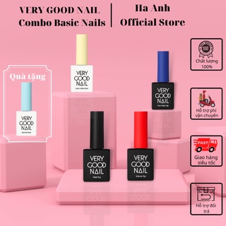 Very Good Nail Set nail cơ bản 4 + 1 sản phẩm Sơn gel Base Top 10ml [Tặng Easy peel Base]