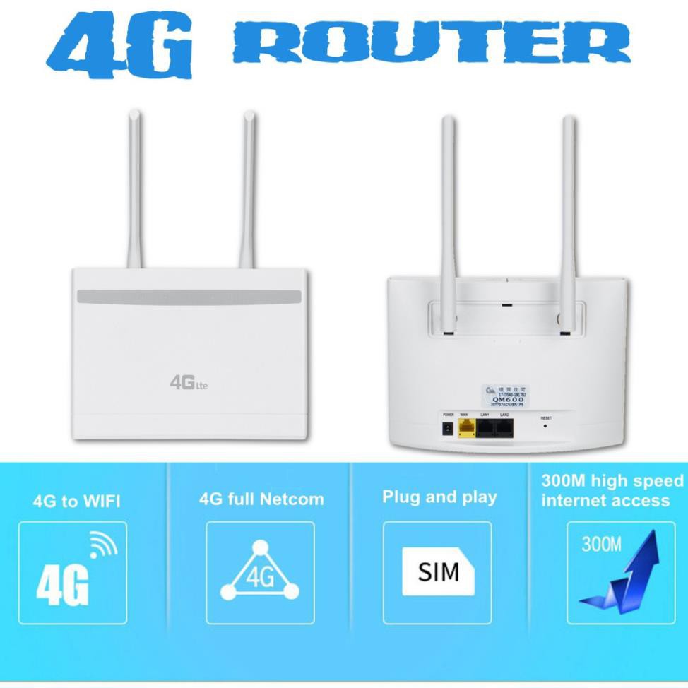 Modem Wifi 4G ZTE CP101 | 150Mbps | 32 user, 3 port LAN (đã kèm anten)