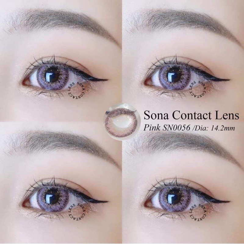 LENS HỒNG LENS TÍM HÀN SONA KHÔNG ĐỘ