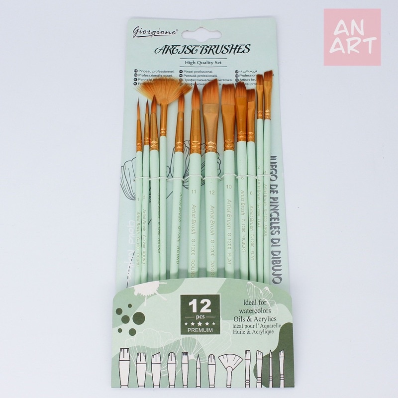 Set Cọ Vẽ 12 Cây Màu Pastel Cute