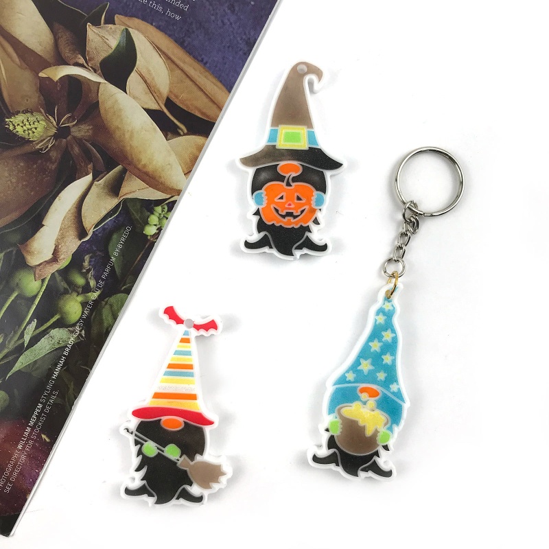 San * Khuôn Silicon Làm Móc Khóa Bằng Resin Epoxy Hình Quả Bí Ngô Phục Sinh DIY M