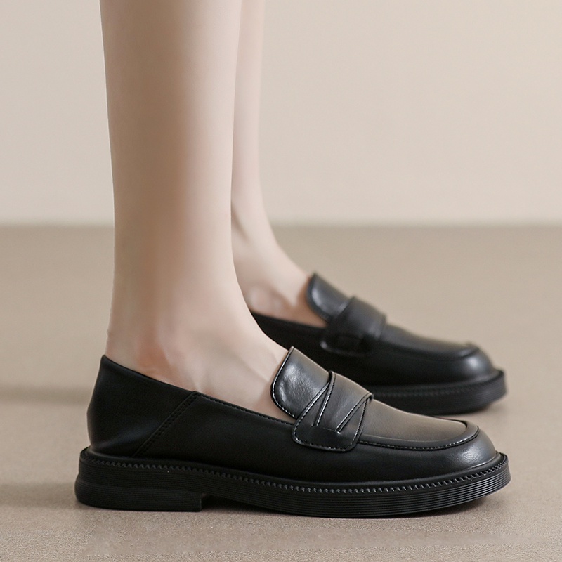 Giày Da Đế Dày Mềm Mại Thoải Mái Phong Cách Anh Quốc Cổ Điển size 34-42 Cho Nữ