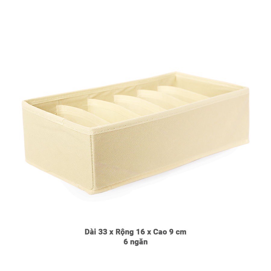 Hộp Vải Chia Ngăn Đựng Quần Áo Lót Tất Vớ Nam Nữ Giúp Sắp Xếp Tủ Quần Áo Gọn Gàng Chất Liệu oxford 600d Cao Cấp