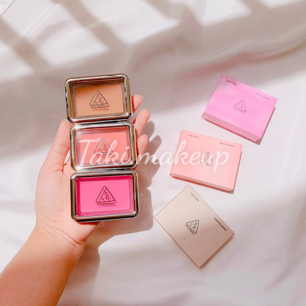 Má Hồng 3CE New Take Face Blusher [Youth Pink- The Motion- Haze Beige-Enjoyable-Friendly]  Trang điểm mặt