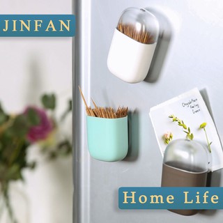 Creative magnetic suction portable household hangable storage toothpick holder