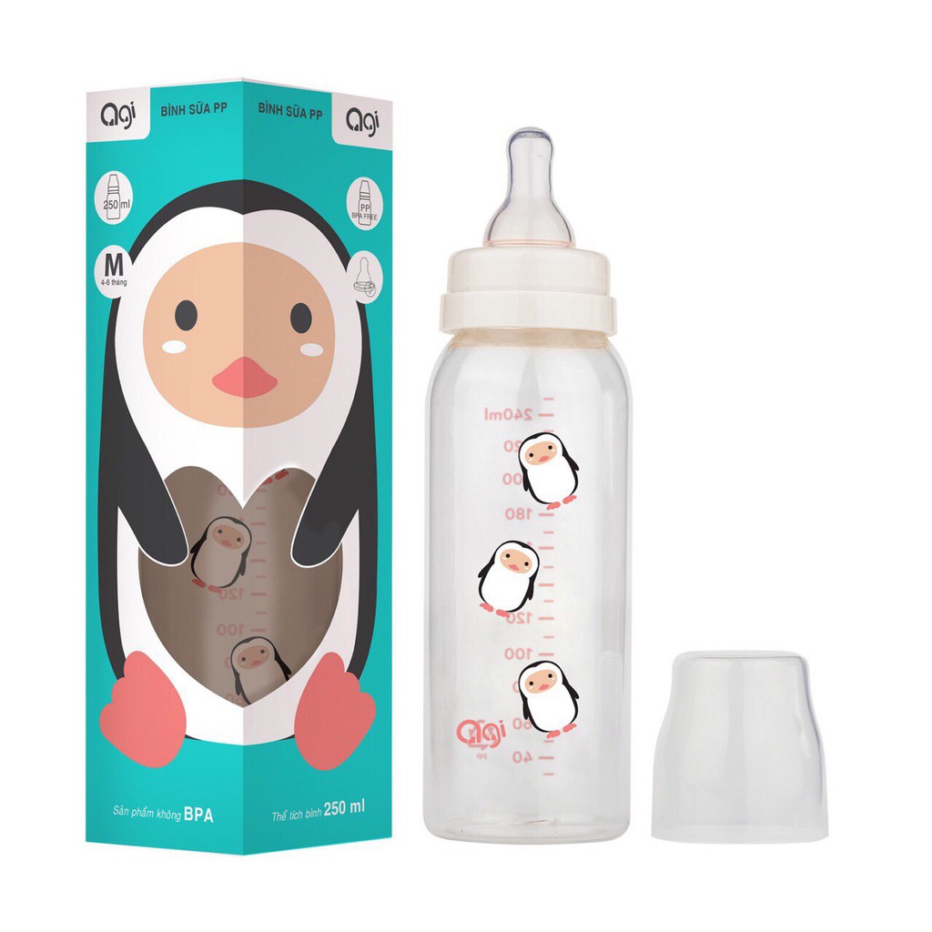 Bình Sữa Agi PP 60ml - 140ml - 250ml (MẪU MỚI)