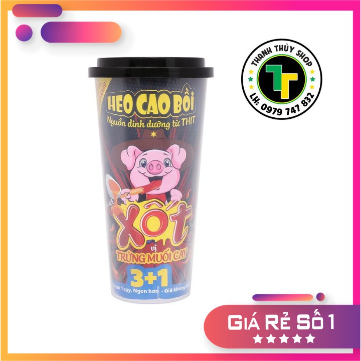 Combo 04 hộp - Xúc xích lắc heo cao bồi đủ vị ăn mê ly ngon hết ý siêu HOT HIT loại 64g | BigBuy360 - bigbuy360.vn