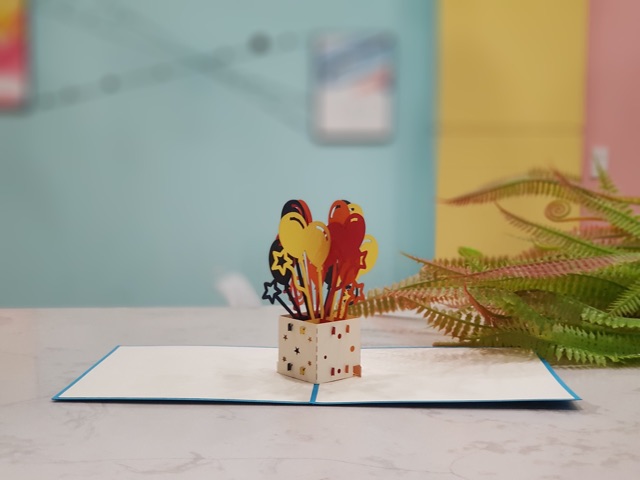 [Xả kho 3 ngày] Thiệp 3d hộp quà bong bóng sinh nhật 2Tpopup | BigBuy360 - bigbuy360.vn