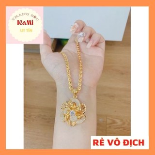 Dây chuyền nữ 💎𝑭𝑹𝑬𝑬𝑺𝑯𝑰𝑷 💎Dây chuyền phụng mặt mai đá đỏ trắng đẹp sang