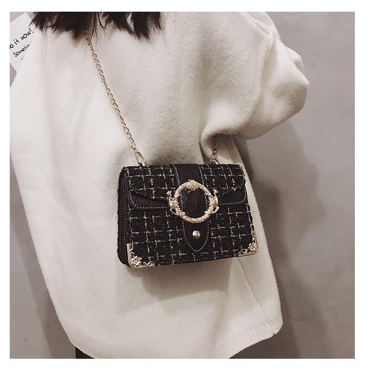 Túi Đeo Chéo Nữ Dạ Nẹp Viền BT52 | BigBuy360 - bigbuy360.vn