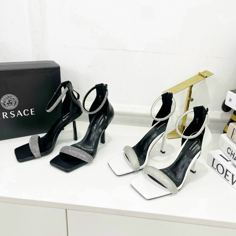 GIÀY SANDAL QUAI XOÀN CAO GÓT BỌC 9CM  ĐẾ NHỌN 5P QUAI ĐÍNH ĐÁ HOT