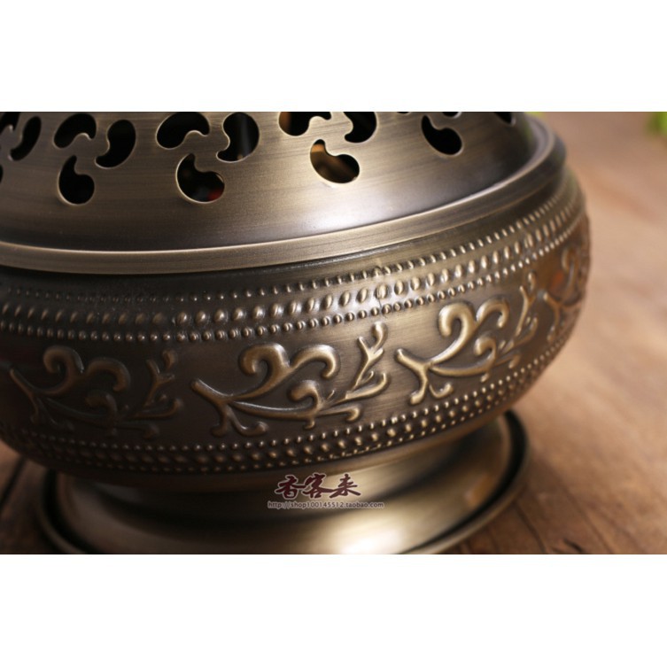Lư xông trầm đồng xám size 16cm
