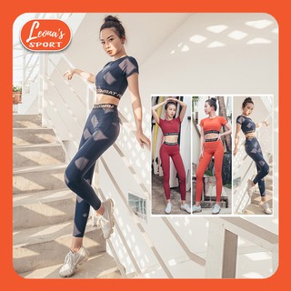 Set Bộ Đồ Tập Gym Yoga Thể Thao Nữ Ngắn Tay Set Tập Combat
