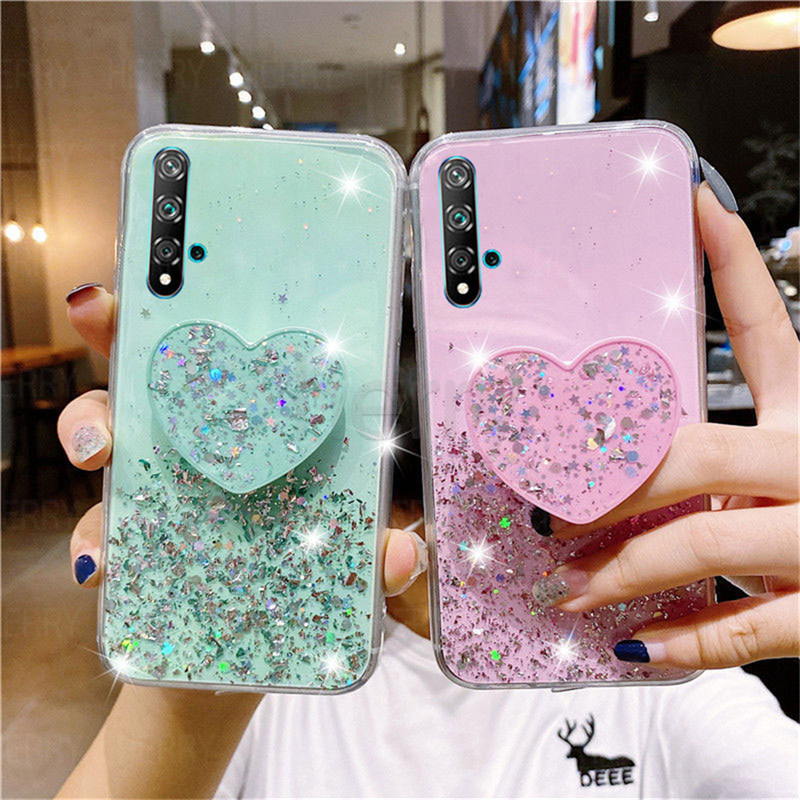 Vỏ điện thoại mềm TPU long lanh Bling Sequins dành cho Huawei Mate 20 Pro Y7A A6P Y5P Y7 Y9S Y9 Prime 2019 Honor 8X Bầu trời đầy sao Với Vỏ nắp đậy Vỏ,Bao ,Ốp lưng