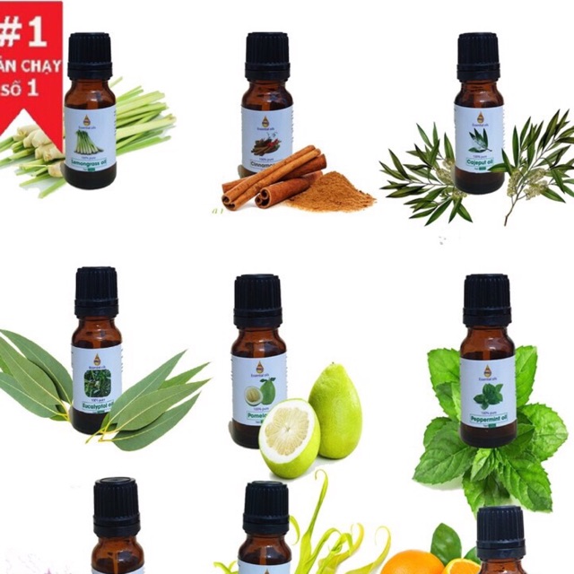 Tinh dầu đủ mùi 10ml -100% nguyên chất