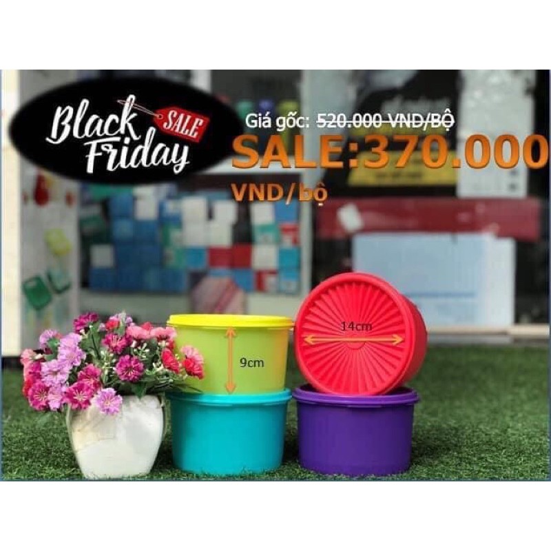 Tupperware bộ hộp Midi Deco 4 hộp