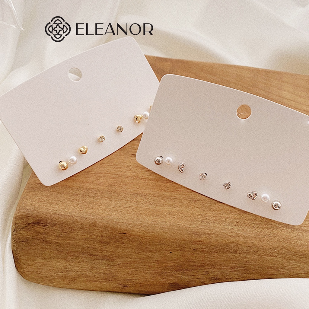 Set bông tai nữ Eleanor Accessories chuôi bạc 925 cao cấp Hàn Quốc cá tính phụ kiện thời trang xinh