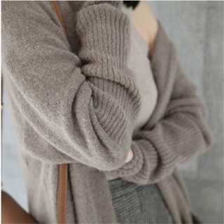 Áo cardigan len dáng dài