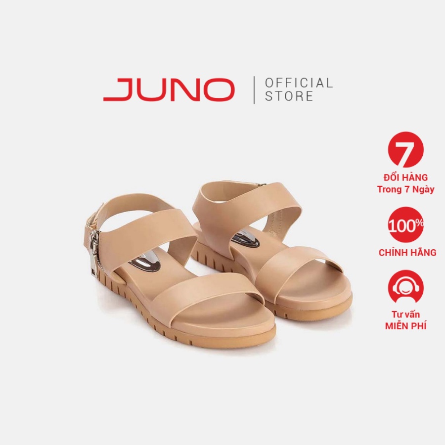 JUNO - Giày Xăng Đan Quai Ngang Trang Trí Khoá Kim Loại - SD03012