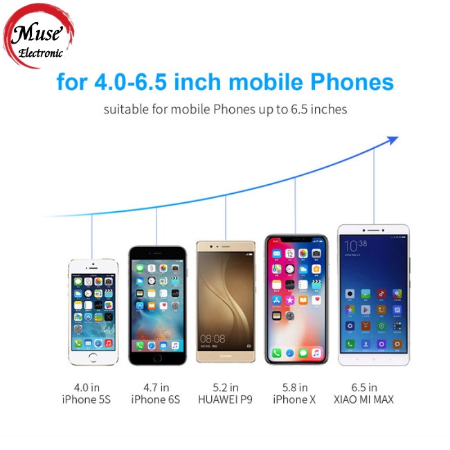 Bộ Sạc Xe Hơi Không Dây 10w D02 Có Thể Điều Chỉnh Cho Màn Hình 4-7 Inch Có Đầu Vào Micro-usb