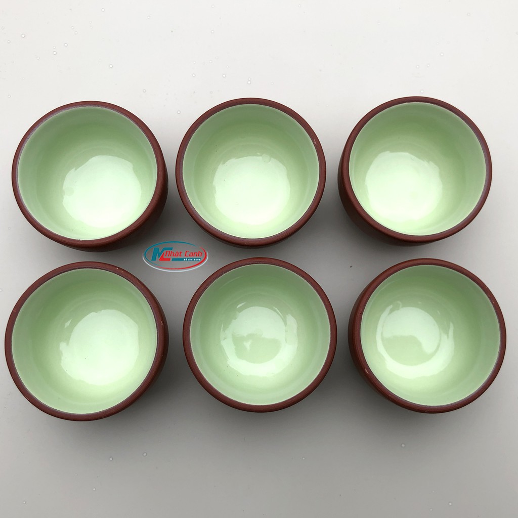 Chén uống trà đất nung màu đỏ đẹp Bát Tràng