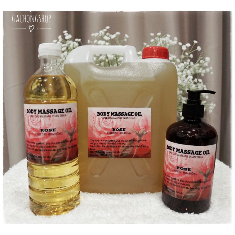 DẦU MASSAGE( SẢ CHANH, SẢ, BẠC HÀ, LÀI, HOA HỒNG, LAVENDER, LAN, QUẾ, TRÀ XANH, BABY OIL, KHÔNG MÙI)) 1000 ML