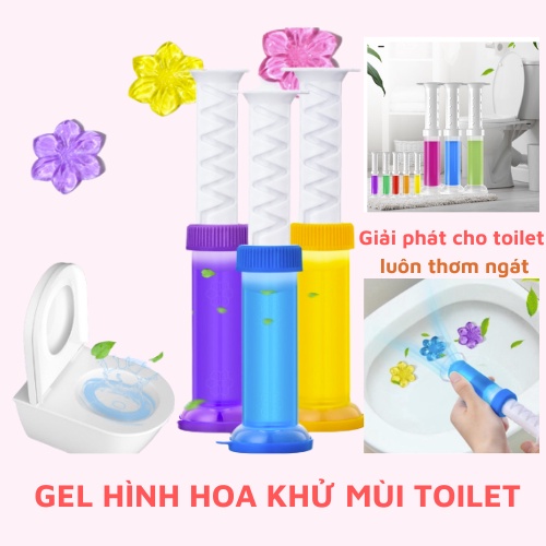 Gel thơm làm sạch khử mùi vệ sinh Diệt khuẩn khử trùng bồn cầu hình bông hoa 88281 Siêu Rẻ 88