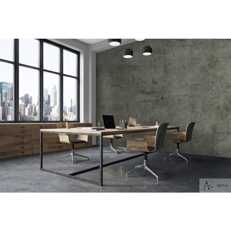 Giấy Dán Tường Hàn Quốc Bê Tông Xi Măng bề mặt nhám sần dài 15,6 x rộng 106cm=16,5m2