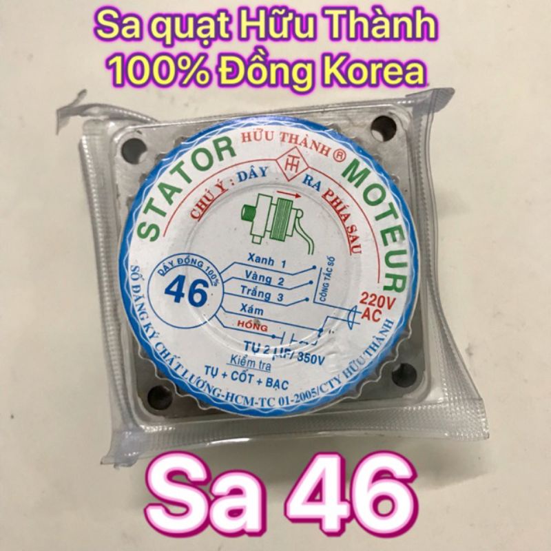 Sa quạt điện Hữu Tiếp 44 - 46mm 100% Dây Đồng