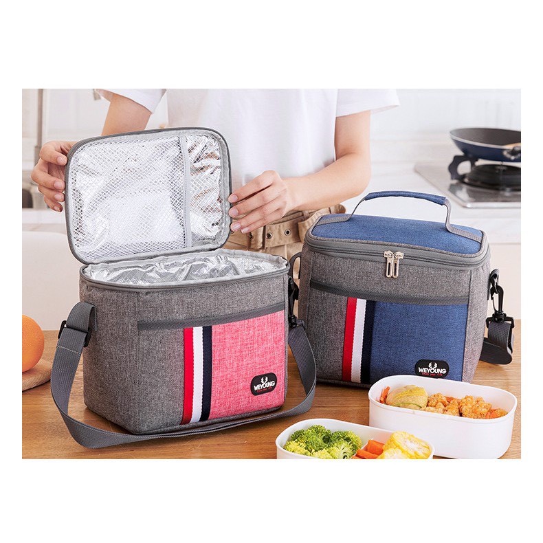 Túi đựng cơm cao cấp WE YOUNG 4 lớp cách nhiệt, chống thấm nước, Túi giữ nhiệt đựng thức ăn