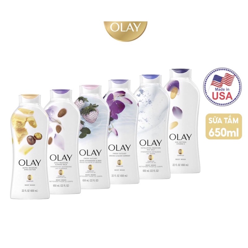 Sữa Tắm Olay Cao Cấp Mỹ 650ml