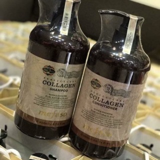 Cặp dầu gội-xả collagen phục hồi tóc hư tổn