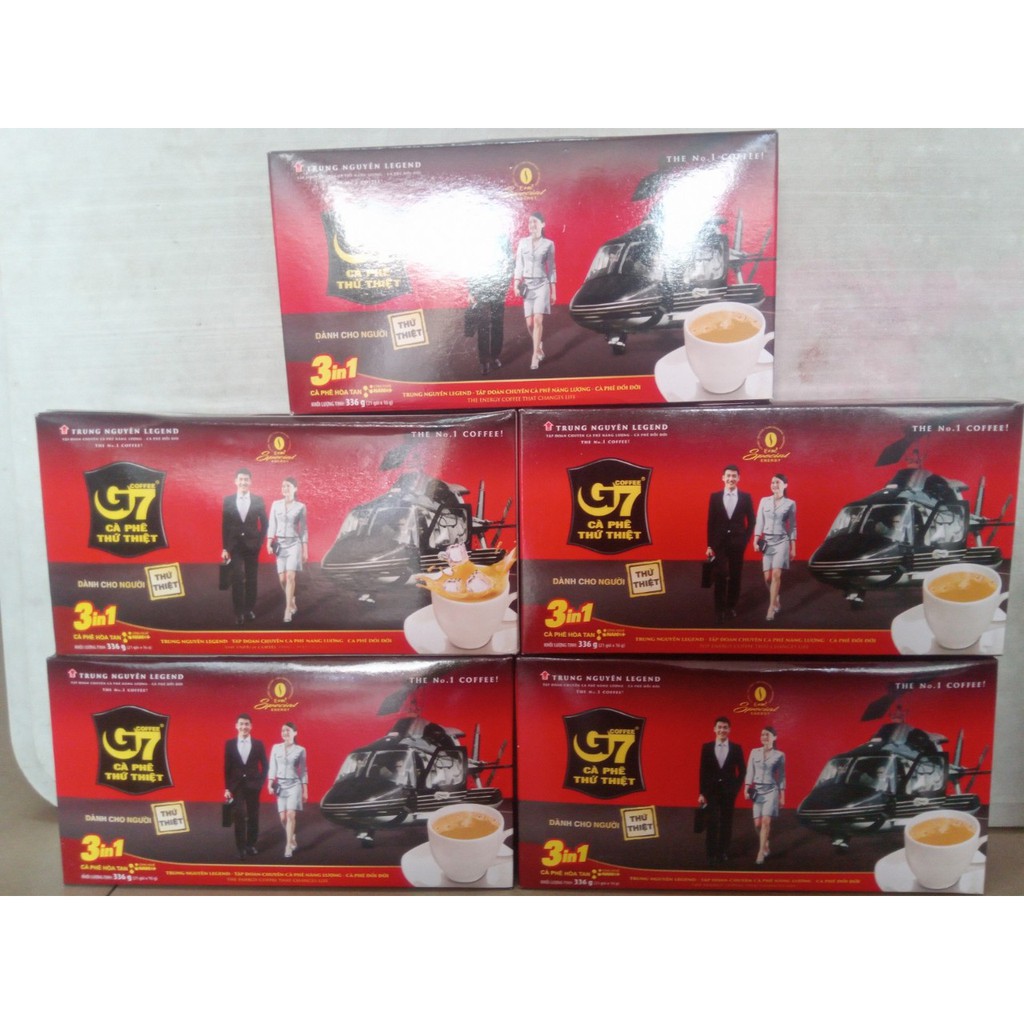 Cafe Trung Nguyên G7 - Cafe G7 Sữa đá - Hộp 21 gói