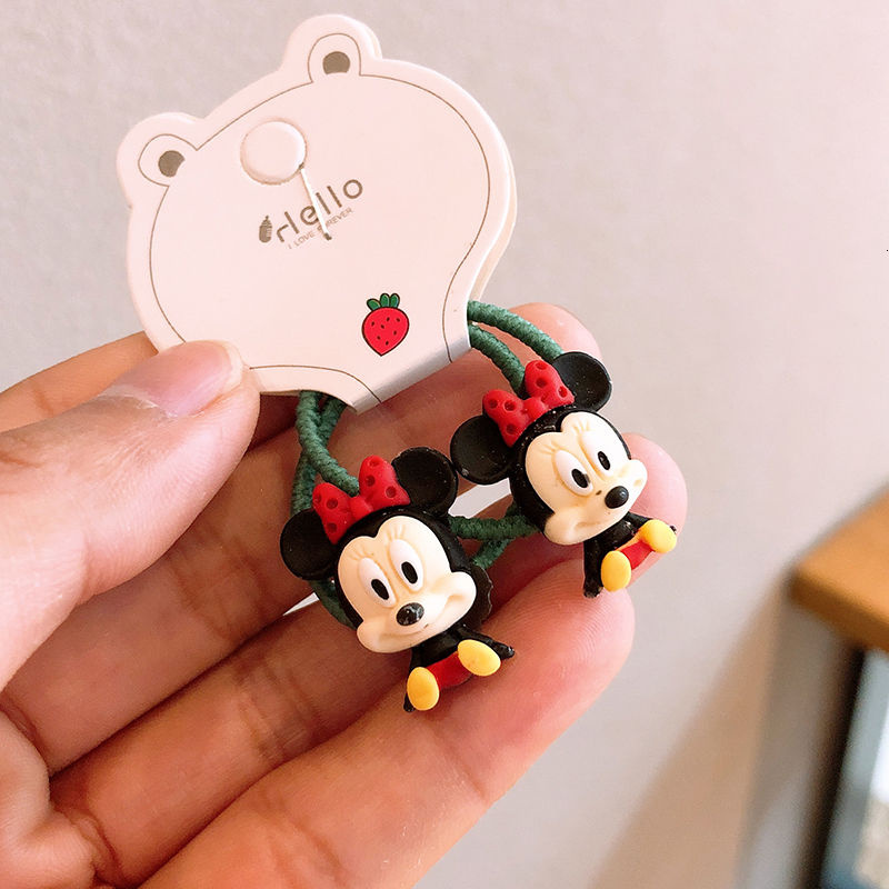 Set 2 dây buộc tóc hình nhân vật hoạt hình dễ thương thời trang xinh xắn cho bé gái