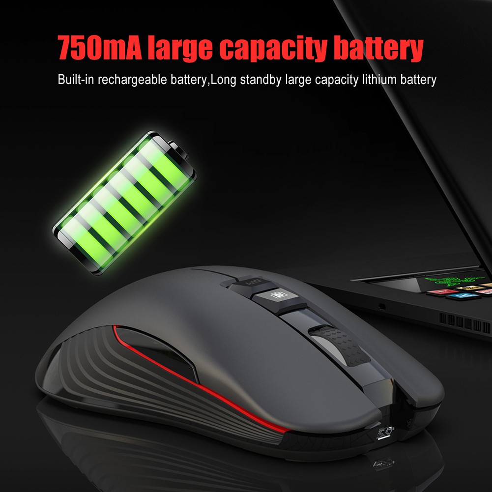 Chuột Không Dây Chơi Game 8 Nút Bấm 3600dpi