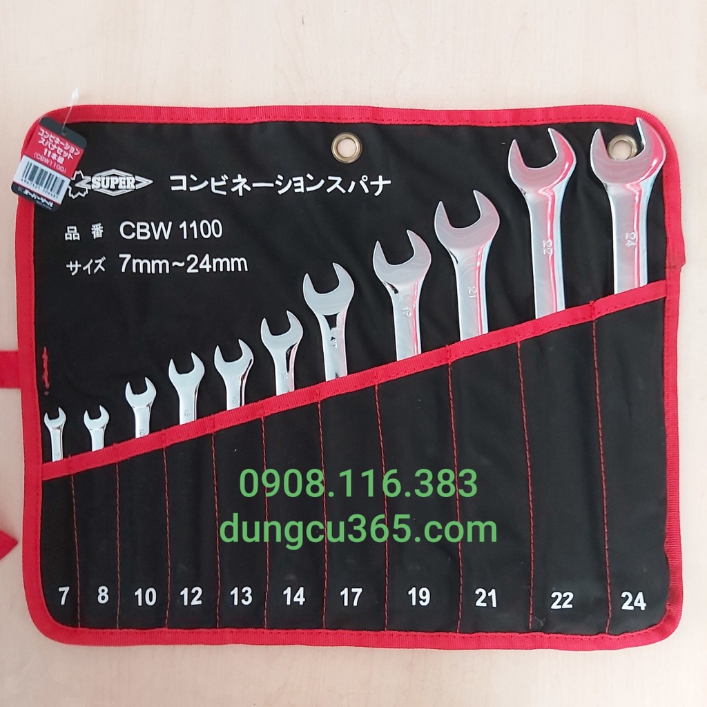 Bộ cờ lê vòng miệng 11 chi tiết CBW1100 SuperTool Japan - Hàng chính hãng